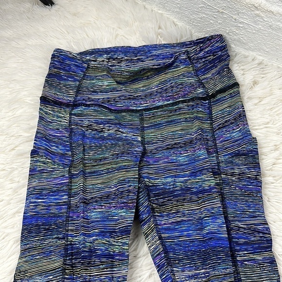 Lululemon Fast and Free Tight II 25" *Nulux Interconnect Blue Multi - Picture 3 of 7